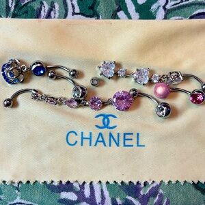 Set of 5 belly button rings